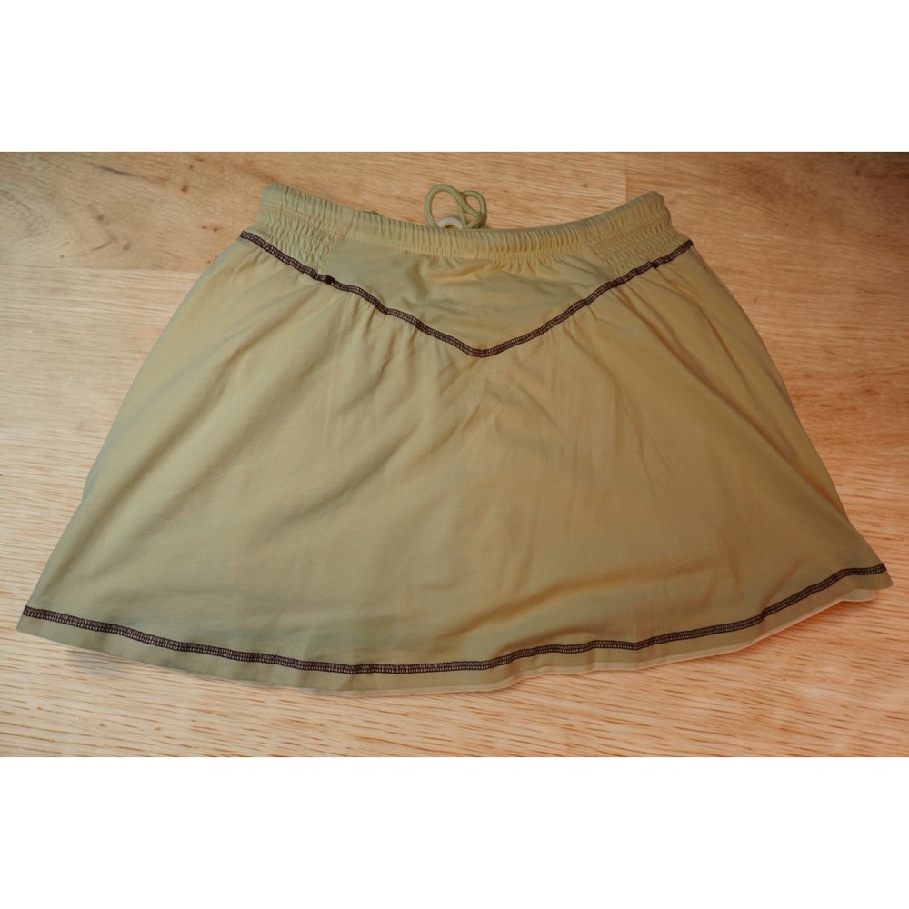 Womens Yellow 2 Piece Skort Set V-Neck Top Activewear Athleisure Small - Picture 8 of 15